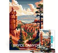 Puzzle de 1000 pièces pour Adolescents,Parc National de Bryce Canyon,Art épuré,Puzzle logique,Jeu de Loisirs,Cadeau d'anniversaire Artistique (38x26cm)