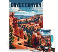 Puzzle de 1000 pièces pour Adolescents,Parc National de Bryce Canyon,Design Finement découpé,Jeu de Concentration, pour se détendre,Divertissement de Noël (50x75cm)