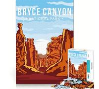 Puzzle de 1000 pièces pour Adolescents,Parc National de Bryce Canyon,Design Finement découpé,Jeu de Concentration, pour se détendre,Divertissement de Noël (50x75cm)