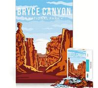 Puzzle de 1000 pièces pour Adolescents,Parc National de Bryce Canyon,Design Finement découpé,Jeu de Concentration, pour se détendre,Divertissement de Noël (38x52cm)