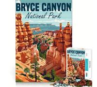 Puzzle de 1000 pièces pour Adolescents Parc National de Bryce Canyon Jeu d'adresse Activité intellectuelle stimulante Idée Cadeau d'anniversaire (38x52cm)