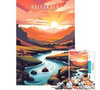 Puzzle de 1000 pièces pour Adolescents Parc National de Haleakala Coucher de Soleil Stimule Le Cerveau l'analyse et la logique Jeu éducatif pour Les 14 Ans et Plus (38x26cm)