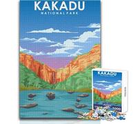 Puzzle de 1000 pièces pour Adolescents - Parc National de Kakadu - Casse-tête idéal pour la journée - Jeux de société en Famille - Améliore la mémoire - Cadeau d'anniversaire - Dimensions 38x26cm