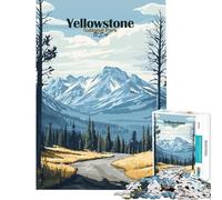 Puzzle de 1000 pièces pour Adolescents Parc National de Yellowstone Jeu de détente Jouet intellectuel et activités familiales (50x75cm)