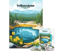 Puzzle de 1000 pièces pour Adolescents Parc National de Yellowstone Un défi à relever pour s'amuser en Famille Un Jeu Anti-Stress pour Les 14 Ans et Plus (38x26cm)