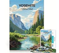 Puzzle de 1000 pièces pour Adolescents, Parc National de Yosemite, Jeu d'adresse et de réflexion Amusant, Loisirs, décoration de Noël (50x75cm)