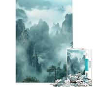 Puzzle de 1000 pièces pour Adolescents Parc National de Zhangjiajie Jeu éducatif et Casse-tête pour Toute la Famille Cadeau d'anniversaire (Taille 50x75cm)