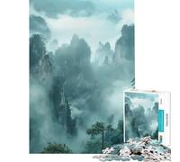 Puzzle de 1000 pièces pour Adolescents Parc National de Zhangjiajie Jouet éducatif Jeu éducatif Découpe de précision Œuvre d'art Cadeau (Dimensions 38x26cm)