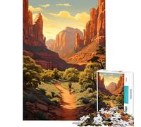 Puzzle de 1000 pièces pour Adolescents Parc National de Zion Vélo Difficile et Stimulant Décoration intérieure Jeu de réflexion Convient aux Personnes de 14 Ans et Plus (50x75cm)