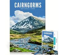 Puzzle de 1000 pièces pour Adolescents,Parc National des Cairngorms,Découpe précise,Jeu de Concentration Amusant,Détente,Cadeau d'anniversaire Amusant (38x26cm)