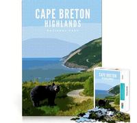 Puzzle de 1000 pièces pour Adolescents,Parc National des Hautes Terres du Cap-Breton,découpe précise,Art,Concentration,Jeu Amusant,détente,Cadeau d'anniversaire Amusant (38x52cm)