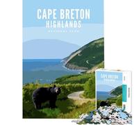 Puzzle de 1000 pièces pour Adolescents Parc National des Hautes Terres du Cap-Breton Jeu de réflexion éducatif et Stimulant Idée Cadeau (Dimensions 38x52cm)