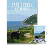 Puzzle de 1000 pièces pour Adolescents, Parc National des Hautes Terres du Cap-Breton, Jeu éducatif Familial, Cadeau d'anniversaire, œuvre d'art, Dimensions 50x75cm