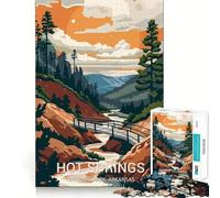 Puzzle de 1000 pièces pour Adolescents,Parc National des Sources Chaudes,Jeu de logique Amusant et Silencieux,décoration de Noël (50x75cm)