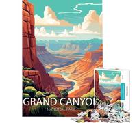 Puzzle de 1000 pièces pour Adolescents Parc National du Grand Canyon Aide à exercer Le Cerveau Jeu Difficile et Relaxant Convient aux 14 Ans et Plus (50x75cm)