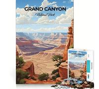 Puzzle de 1000 pièces pour Adolescents,Parc National du Grand Canyon,Design Finement découpé,Jeu de réflexion,Cadeau,détente et Divertissement pour Un Anniversaire (38x26cm)