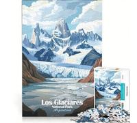 Puzzle de 1000 pièces pour Adolescents Parc National Los Glaciares Jouet à Monter soi-même activité Parent-Enfant Cadeau Original pour Un Anniversaire ou Noël 50x75cm