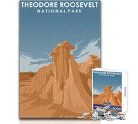 Puzzle de 1000 pièces pour Adolescents - Parc Theodore Roosevelt - Jeu en Famille - Défi Difficile - Idée Cadeau - Dimensions : 38x52cm