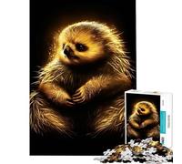 Puzzle de 1000 pièces pour Adolescents Paresseux Noir et Or Difficile et Stimulant mais Amusant et Humoristique décoration Murale Convient aux 14 Ans et Plus 38x26cm