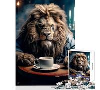 Puzzle de 1000 pièces pour Adolescents Pas sans Mon café Jeu Anti-Stress Idée Cadeau d'anniversaire Jeu Familial Liste de souhaits avec Le Père Noël Dimensions 38x52cm