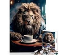 Puzzle de 1000 pièces pour Adolescents Pas sans Mon café Jeu Anti-Stress Idée Cadeau pour Un Père Noël Secret Jeu Impossible Stimule Le Cerveau Dimensions 50x75cm