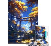 Puzzle de 1000 pièces pour Adolescents Passage du sanctuaire d'automne Un défi à relever pour améliorer la mémoire Jeu Manuel à partir de 14 Ans (38x26cm)