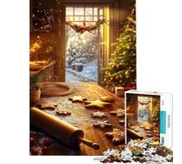 Puzzle de 1000 pièces pour Adolescents Pâtisserie de Biscuits de Noël Jeu de Puzzle de 1000 pièces à Faire soi-même pour s'amuser en Famille Jeu Amusant et Stimulant (38x26cm)