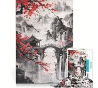 Puzzle de 1000 pièces pour Adolescents, Paysage Chinois, Jeu de réflexion Stimulant, idéal comme Cadeau pour Toute la Famille 38x26cm