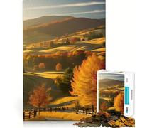 Puzzle de 1000 pièces pour Adolescents Paysage d'automne à la Campagne Jeu créatif et créatif Cadeau de Noël idéal (50x75cm)