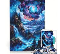Puzzle de 1000 pièces pour Adolescents Paysage de Cascade Mystique décoration Murale Passe-Temps idéal Pendant Les Vacances à la Maison renforce Les Liens Amoureux 50x75cm