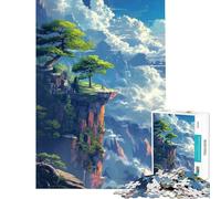Puzzle de 1000 pièces pour Adolescents Paysage de collines Style Anime idéal pour Un Anniversaire ou Noël activités familiales et Jeux Amusants à partir de 14 Ans (50x75cm)