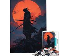 Puzzle de 1000 pièces pour Adolescents Paysage de Coucher de Soleil samouraï Puzzle de 1000 pièces décoration intérieure Jouet Art Mural Cadeau d'anniversaire et Cadeau Unique (50x75cm)