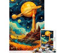 Puzzle de 1000 pièces pour Adolescents Paysage de fusée Spatiale Jeu Relaxant pour Toute la Famille Jouet Anti-Stress pour Les Gamers (50x75cm)
