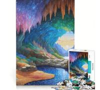 Puzzle de 1000 pièces pour Adolescents, Paysage de Grotte coloré avec Eau, décoration Murale, Passe-Temps idéal Pendant Les Vacances à la Maison, renforce Les Liens Amoureux 38x52cm