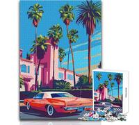 Puzzle de 1000 pièces pour Adolescents - Paysage de Los Angeles, Californie - Jeu Stimulant - Décoration Murale pour Un Père Noël Secret - Dimensions 38x52cm