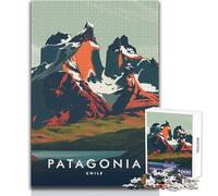 Puzzle de 1000 pièces pour Adolescents - Paysage de Montagne de Patagonie - Jeu éducatif Familial - Stimule la mémoire - Cadeau d'anniversaire - Dimensions 50x75cm