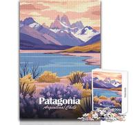 Puzzle de 1000 pièces pour Adolescents - Paysage de Patagonie - Jeu éducatif Familial - Idéal pour développer la mémoire - Cadeau d'anniversaire - Dimensions 38x52cm