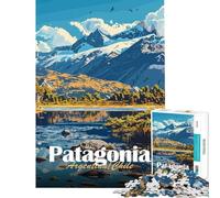 Puzzle de 1000 pièces pour Adolescents Paysage de Patagonie Puzzle Adulte Jeux relaxants décoration Murale Aide à exercer Le Cerveau (Taille 38x52cm)