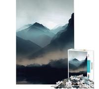Puzzle de 1000 pièces pour Adolescents Paysage de Reflets Brumeux Difficile et Stimulant mais Amusant et Humoristique Décoration Murale Convient aux 14 Ans et Plus 50x75cm