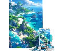 Puzzle de 1000 pièces pour Adolescents Paysage d'île Tropicale idéal pour Un Anniversaire ou Noël Une œuvre d'art Un Jeu Relaxant à partir de 14 Ans (38x26cm)