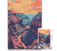 Puzzle de 1000 pièces pour Adolescents - Paysage du Grand Canyon - Jeu éducatif Familial - Cadeau d'anniversaire - Œuvre d'art - Dimensions 38x26cm