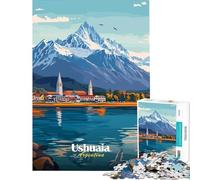 Puzzle de 1000 pièces pour Adolescents Paysage d'Ushuaia Argentine Jeu Pratique et intellectuel Cadeau d'anniversaire pour Femmes (Taille 38x52m)