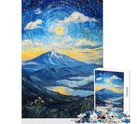 Puzzle de 1000 pièces pour Adolescents Paysage étoilé Jeux éducatifs activités familiales Jouet éducatif avec Poster et fiche de Questions-réponses Assortis (50x75cm)