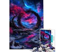 Puzzle de 1000 pièces pour Adolescents Paysage Fantastique avec Arche de Pierre et Lune Puzzle pour Adultes Jeu Familial pour améliorer la mémoire activités Amusantes à la Maison (Taille 50x75cm)