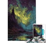 Puzzle de 1000 pièces pour Adolescents Paysage Fantastique Sombre avec château activités Amusantes à la Maison décoration Murale Jeu éducatif adapté aux Personnes de 14 Ans et Plus (38x52cm)