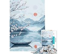 Puzzle de 1000 pièces pour Adolescents Paysage lacustre Serein Jeu de réflexion Stimulant pour s'amuser en Famille (Dimensions 75x50cm)