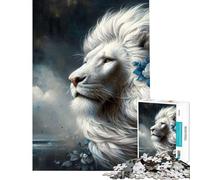 Puzzle de 1000 pièces pour Adolescents Paysage Marin onirique avec des Lions Un défi à relever pour s'amuser en Famille Un Jouet Anti-Stress pour Les 14 Ans et Plus (50x75cm)