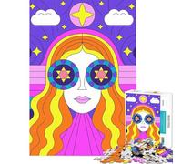 Puzzle de 1000 pièces pour Adolescents Paysage onirique psychédélique Puzzle pour Adultes Jeux de détente découpe de précision Jeu Stimulant Cadeau (Taille 75x50cm)