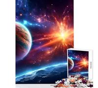 Puzzle de 1000 pièces pour Adolescents Paysage Spatial Abstrait Décoration intérieure Jouet Cadeau de Noël Secret Jeu de Manipulation Stimule Le Cerveau Dimensions 38x52cm