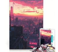 Puzzle de 1000 pièces pour Adolescents, Paysage Urbain au Coucher du Soleil, Jeu de Construction, améliore la mémoire, Collection d'artistes, Beaux-Arts 50x75cm